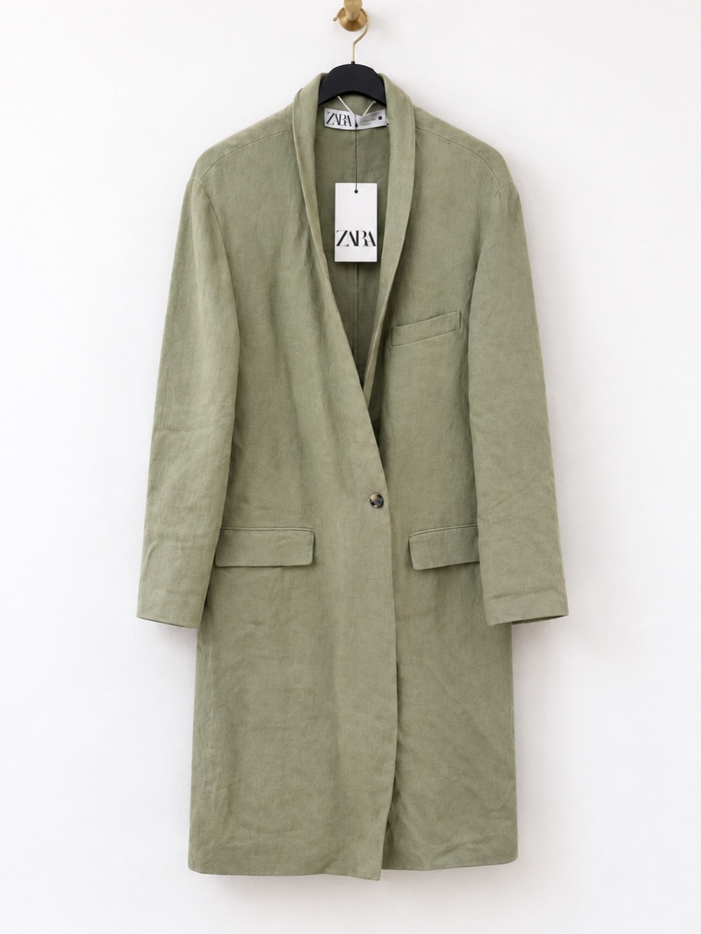 NEW Fall  🍁 ZARA  100%  LINEN LIGHT WEIGHT Coat size L 
🚨FINAL PRICE NO DISCOUNT - Picture 2 of 10